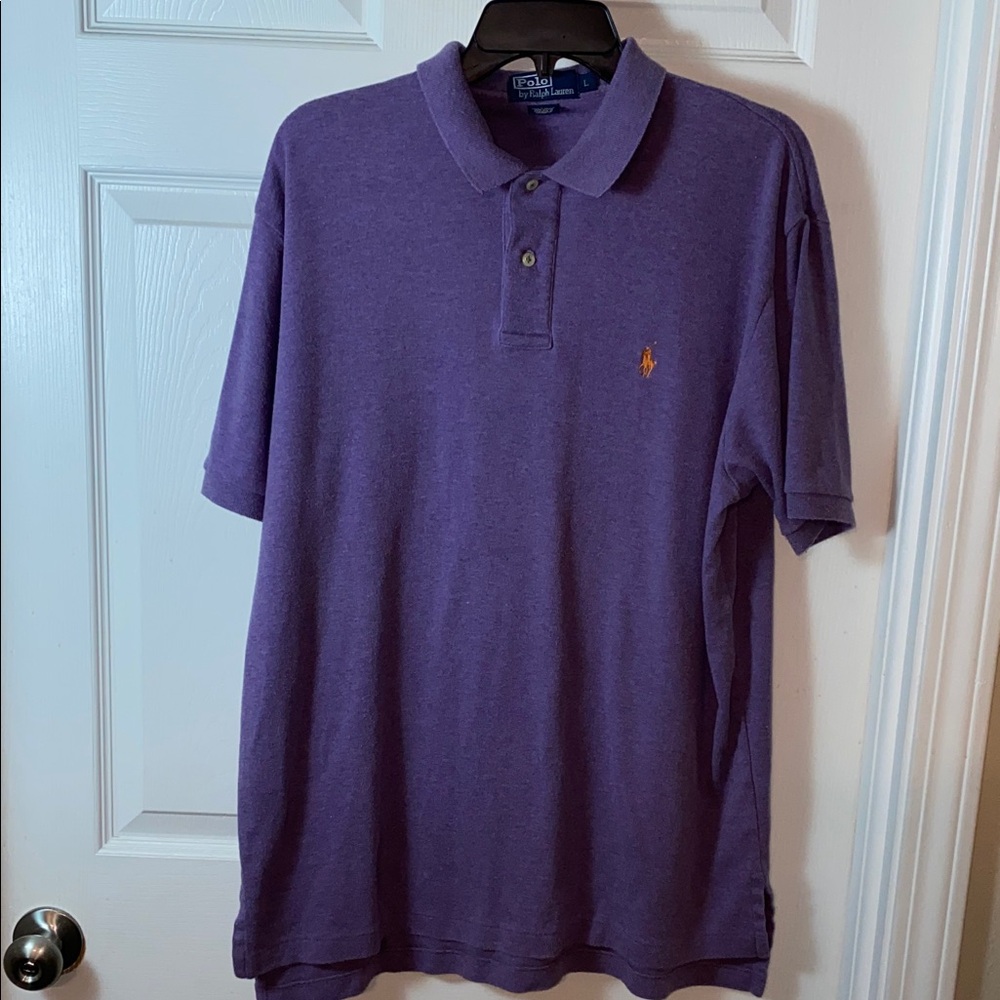 Ralph Lauren Polo Men's Shirt in  Purple Cotton Pony Emblem Size Large